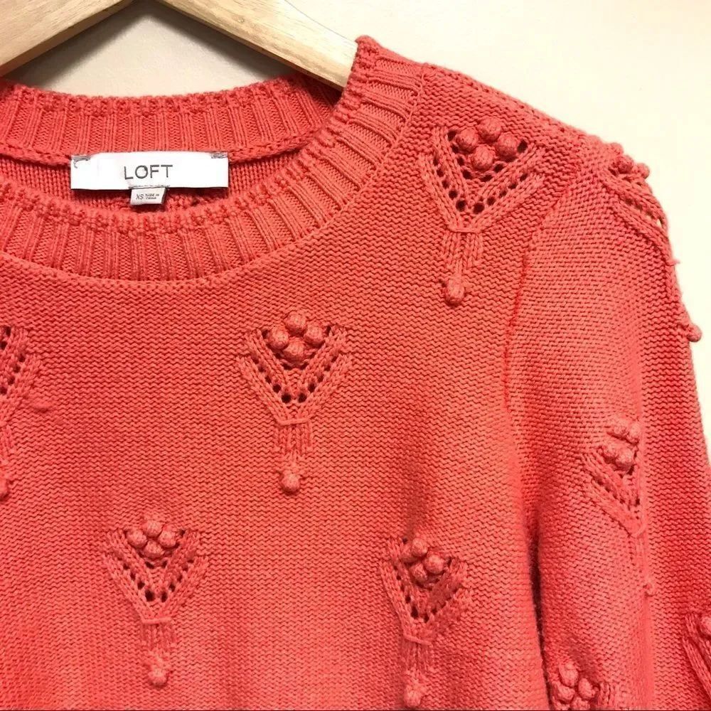 Loft melon colored sweater.  Size XS - Picture 2 of 6
